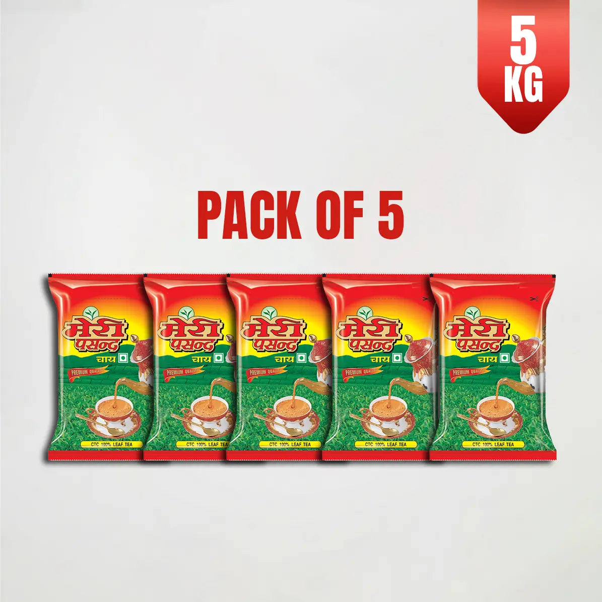 Marie Pasand Chai Premium Assam Tea Pack of 5 with Reusable Carry Bag